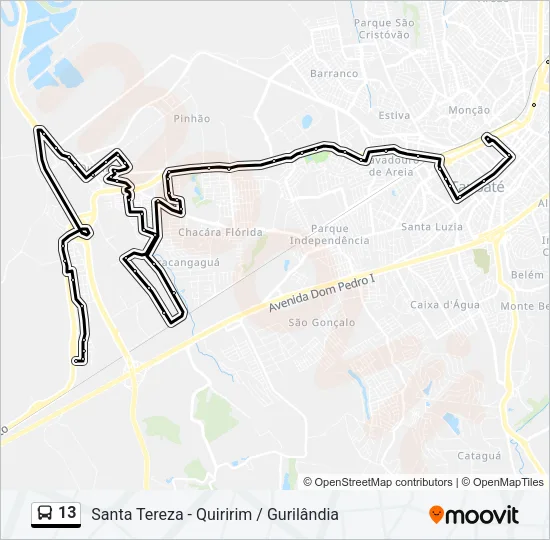 13 Bus Line Map