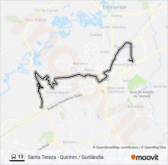 13 Bus Line Map