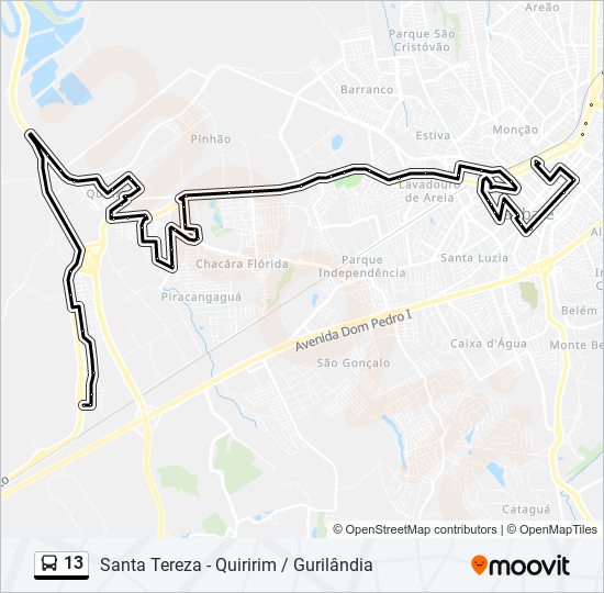 13 bus Line Map