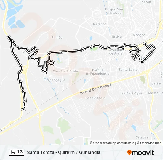13 Bus Line Map