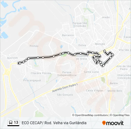 13 Bus Line Map