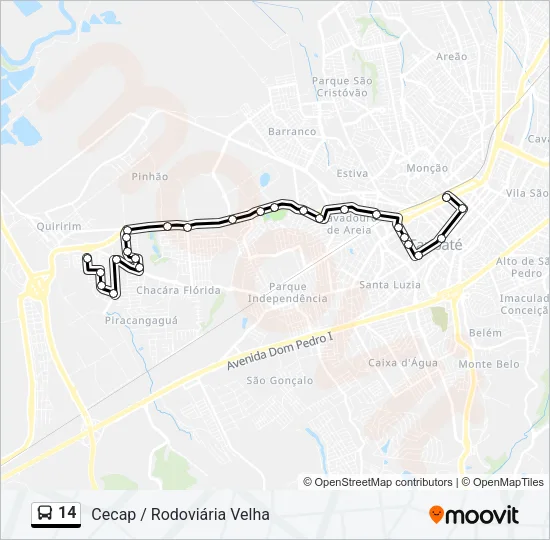 14 Bus Line Map
