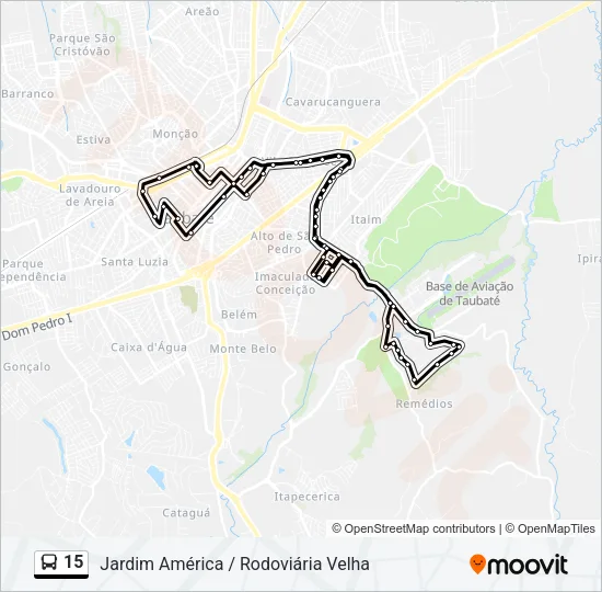 15 Bus Line Map