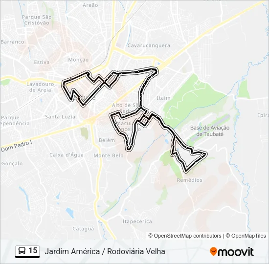 15 Bus Line Map