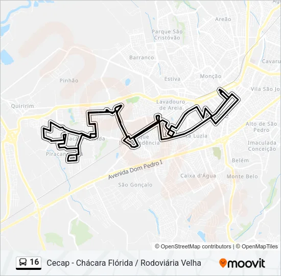 16 Bus Line Map