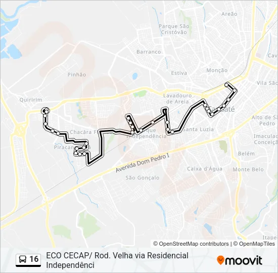 16 Bus Line Map