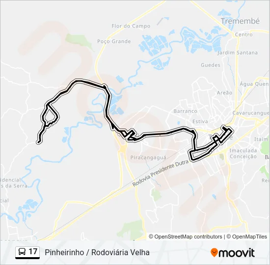 17 Bus Line Map