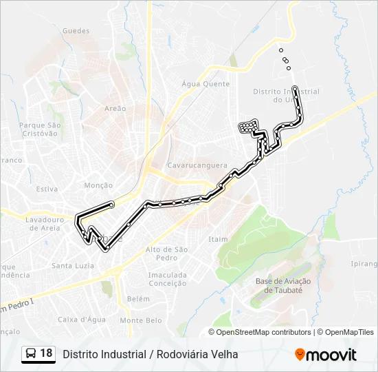 18 Bus Line Map