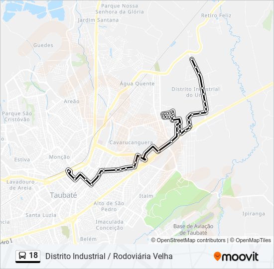 18 bus Line Map