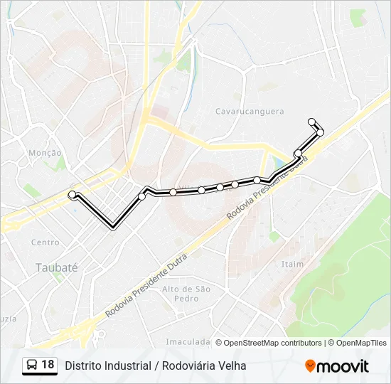 18 Bus Line Map
