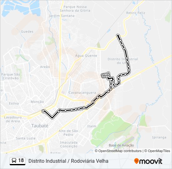 Mapa de 18 de autobús