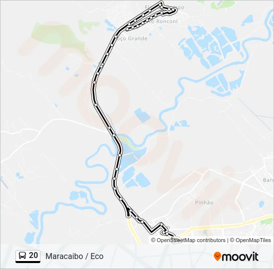 20 Bus Line Map