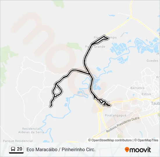 20 Bus Line Map
