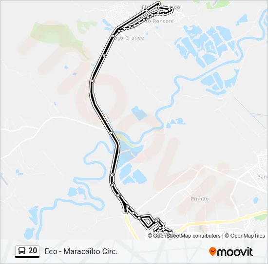 20 Bus Line Map