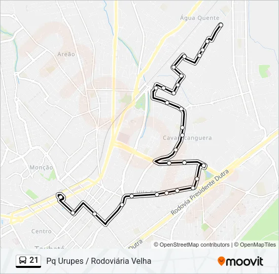 21 Bus Line Map