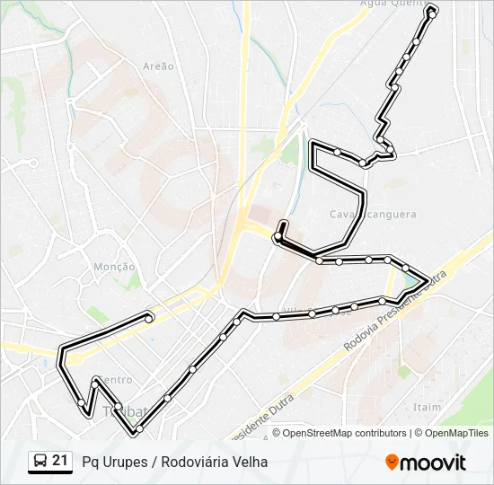 21 Bus Line Map