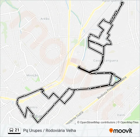 21 Bus Line Map