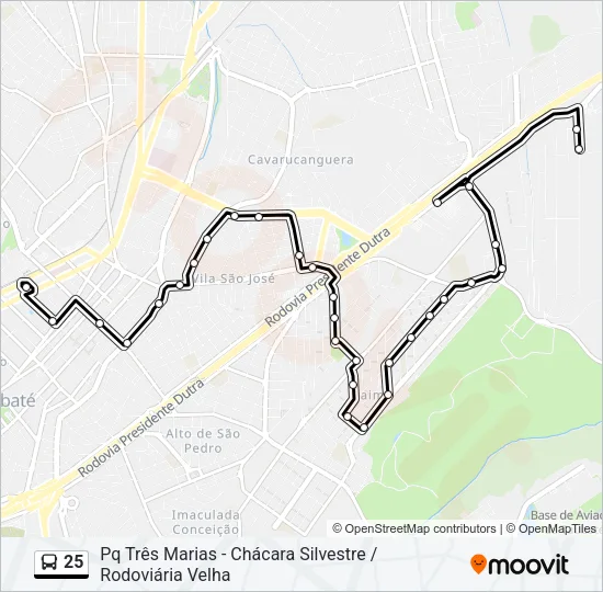 25 Bus Line Map