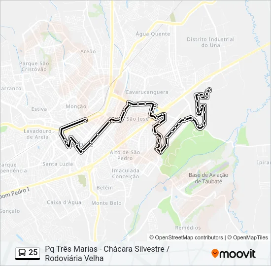 25 Bus Line Map