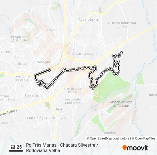 25 Bus Line Map