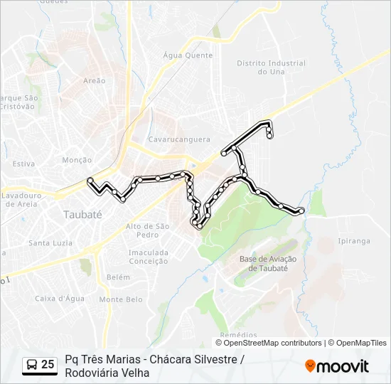 25 Bus Line Map