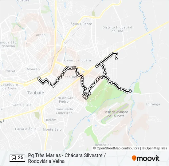25 Bus Line Map