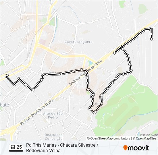 25 bus Line Map