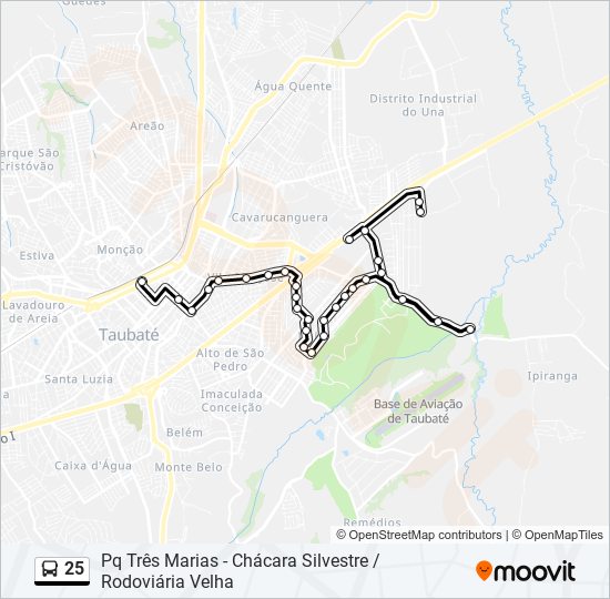 25 bus Line Map