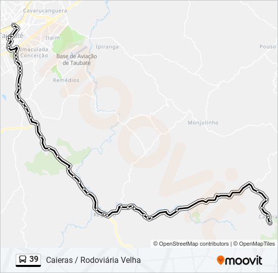 39 bus Line Map