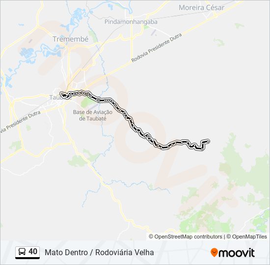 Mapa de 40 de autobús