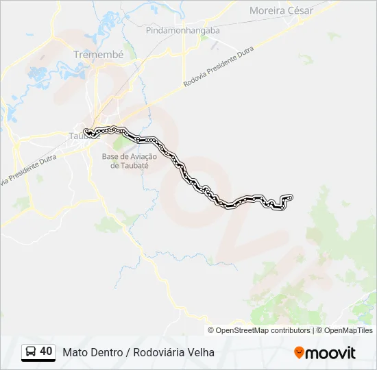 40 Bus Line Map
