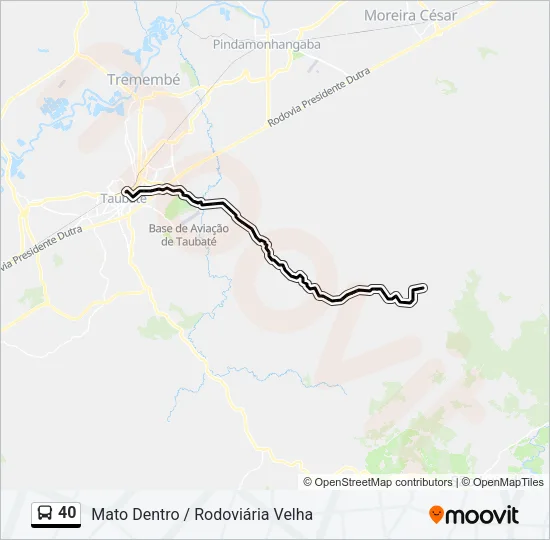 40 Bus Line Map