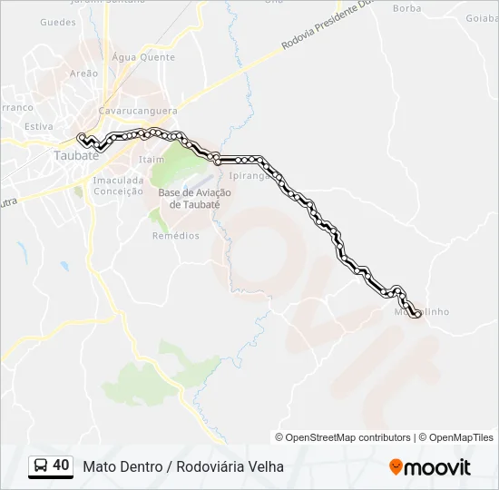 40 Bus Line Map