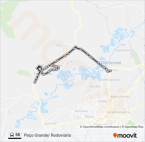 58 bus Line Map