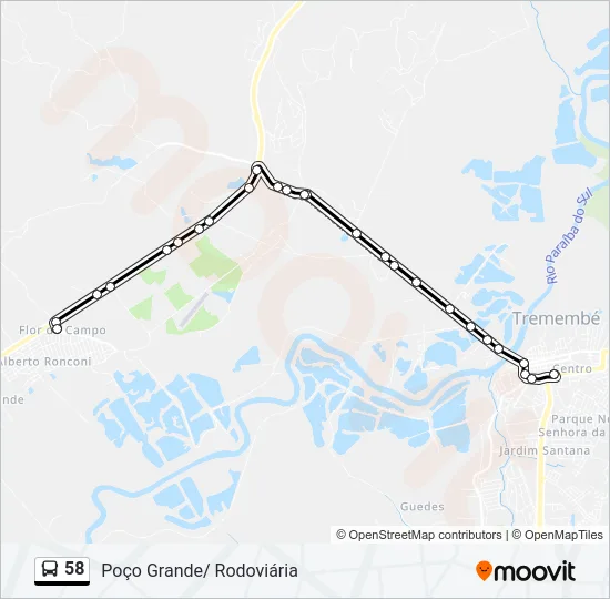58 Bus Line Map
