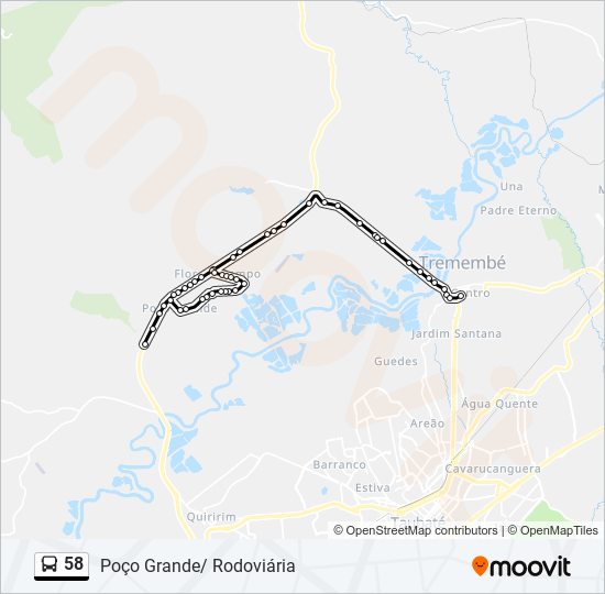 58 bus Line Map