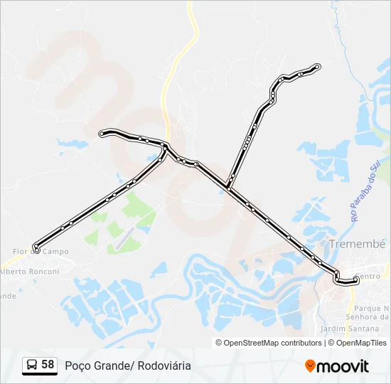 58 Bus Line Map