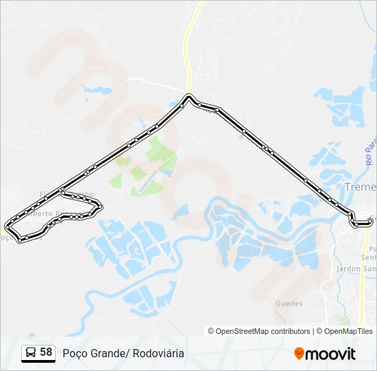 58 Bus Line Map