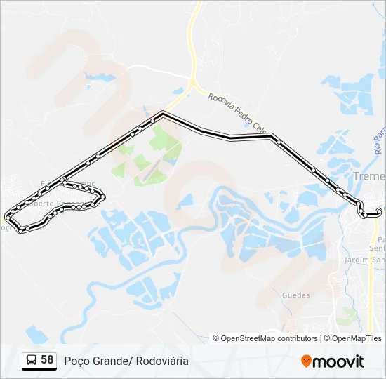 58 Bus Line Map