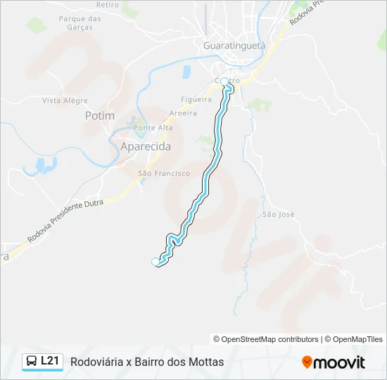 L21 Bus Line Map