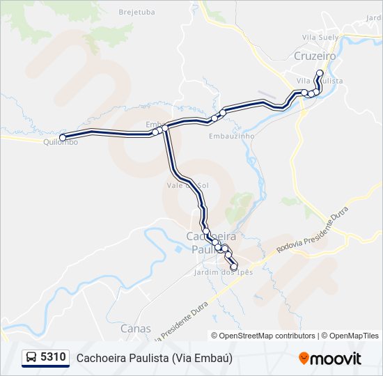 Mapa da linha 5310 de 