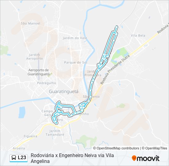 L23 bus Line Map