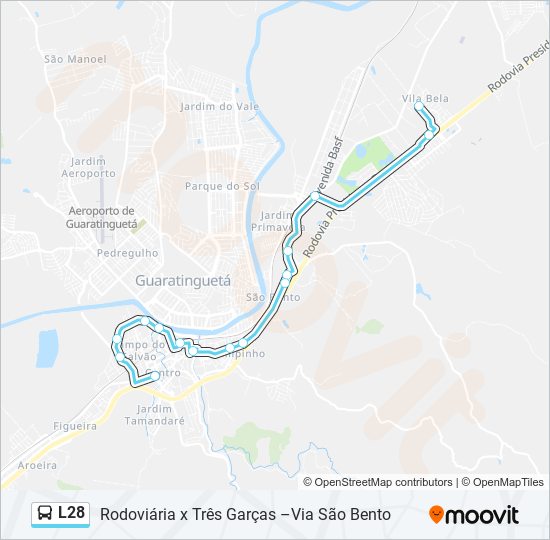 L28 bus Line Map