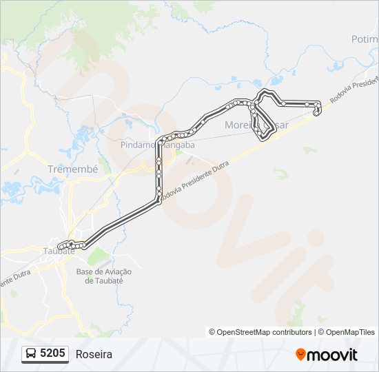 Mapa da linha 5205 de 