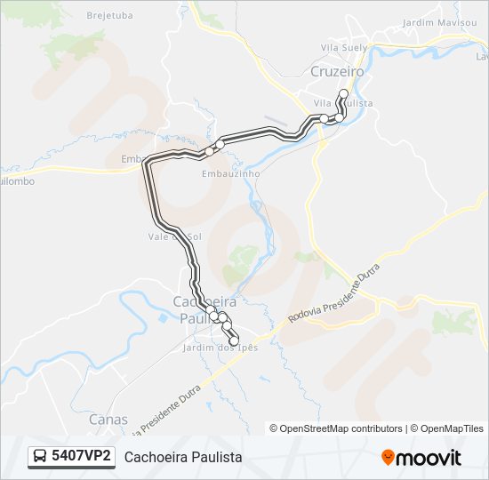 Mapa da linha 5407VP2 de 