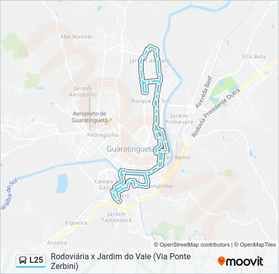 L25 Bus Line Map