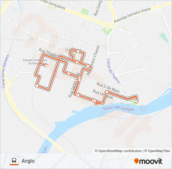 UFPEL ANGLO Bus Line Map