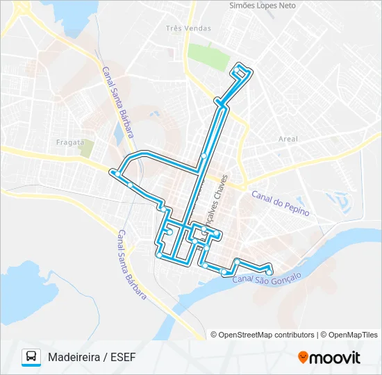 UFPEL ESEF Bus Line Map