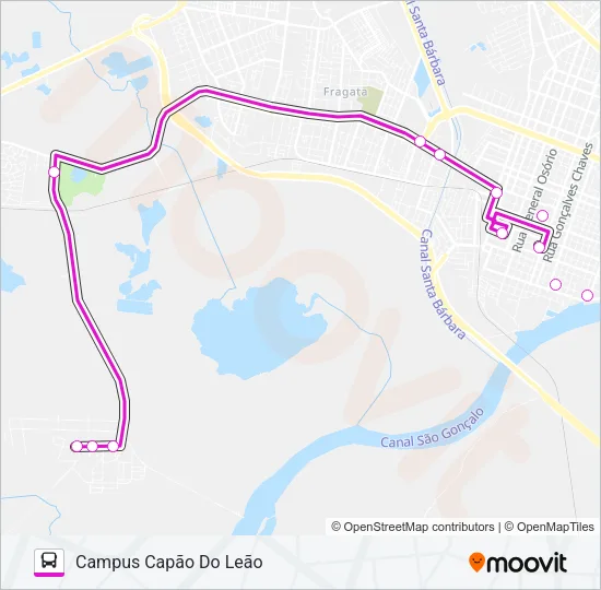 UFPEL CAPÃO Bus Line Map