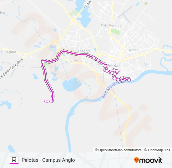 UFPEL CAPÃO Bus Line Map